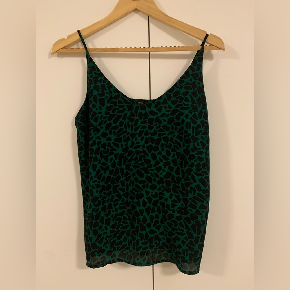 Banana Republic Green and Black Camisole